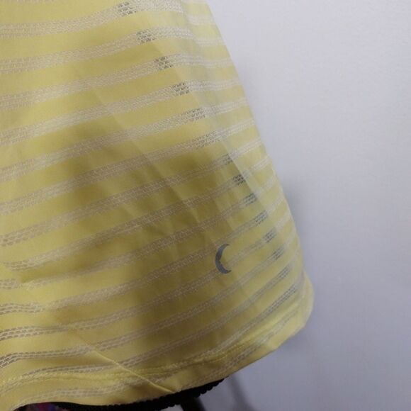 Zyia Yellow Nimbus Mesh Stripe Racerback Split Back Active Tank Top Size M - Picture 5 of 10